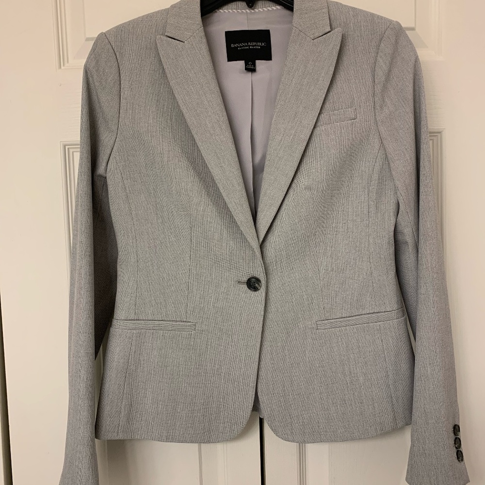 Gray Banana Republic Classic Blazer, Size 0